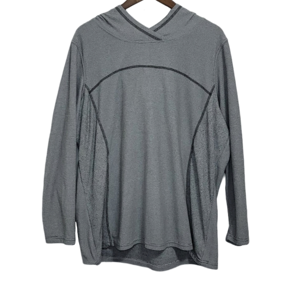 J'ilverwear Plus Size Gray Hooded Sweater …